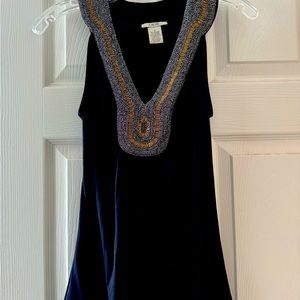 Cache Beaded V Neck